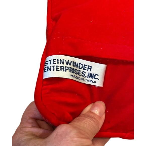 Vtg Steinwinder Enterprises Needlepoint Cross Stitch Pillow Santa's List Holiday - Picture 4 of 6